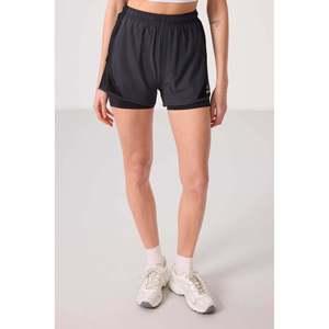 Pantalones Cortos Deportivos 2 en 1 Tommylife para Mujer, de Poliéster y Elastano, con Leggings Interiores, Bolsillo con Cremallera Oculta, Ajuste Estándar, Secado Rápido - Product Image 2