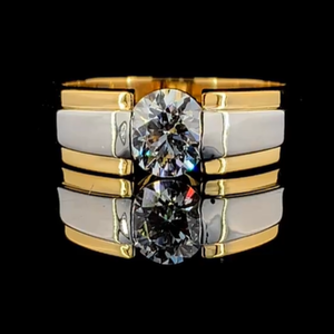 <span class=keywords><strong>Gents</strong></span>エンゲージメントリングユニークなデザイン男性用リングダイヤモンド10K 14K 18K 22Kゴールド男性用ジュエリーダイヤモンドソリティア上品なデイリーウェアリング - Product Image 1