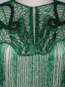 Magnifique cape verte à sequins, brodée à la main, look glamour, tenue de soirée, robe de cocktail, couche transparente moderne en satin 100% - Product Image 2