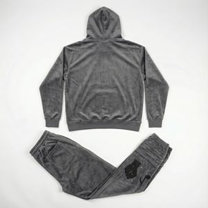 ชุดเซ็ทลำลองผู้หญิงไซส์ใหญ่ ลายพิมพ์ ประดับคริสตัล เสื้อฮู้ด กางเกงขายาว สตรีทแวร์ ผ้าเนื้อปานกลาง ชุดสองชิ้น รับผลิตตามสั่ง ขายส่งจำนวนมาก - Product Image 2