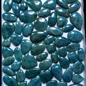 Wholesale Handmade Natural <b>Aquamarine</b> Cabochon Mixed Shapes Sizes Oval Crystal Gemstone Lot Opal Necklace with Loose Gemstones - Product Image 1