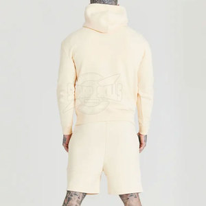 Sudaderas con capucha en relieve para hombre, estilo callejero, colores sólidos de gran tamaño, técnicas teñidas lisas de invierno, cantidad a granel - Product Image 2