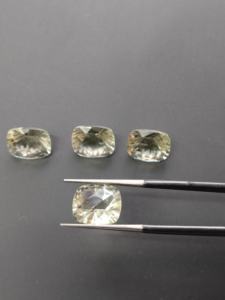 พลอยอะมีทิสต์สีเขียว 10x12 มม. ทรงคุชชั่นเจียระไนแบบเว้า - Product Image 4