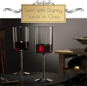 Calici da <span class=keywords><strong>Vino</strong></span> Vintage di Lusso in Cristallo Trasparente, Bicchieri a Palloncino per <span class=keywords><strong>Vino</strong></span> <span class=keywords><strong>Rosso</strong></span> 11oz, Logo Personalizzato, Confezione Regalo - Product Image 2