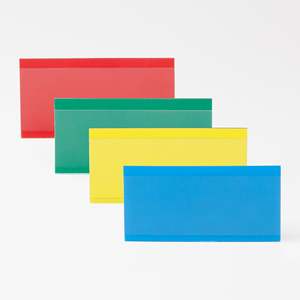 Cartello magnetico trasparente con bordo colorato 75x30mm - Product Image 1