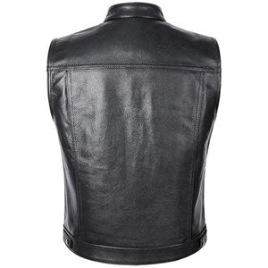 Nouveau Style 2025 cuir de vachette Biker gilet Logo personnalisé maillot de course moto gilet Club fermeture à pression de haute qualité - Product Image 5