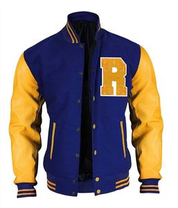 แจ็คเก็ตเบสบอลวาร์ซิตี้ขนสัตว์คลาสสิกขายส่ง แขนหนัง แจ็คเก็ตบอมเบอร์เบสบอลแบบกำหนดเองสำหรับทีม แจ็คเก็ตวิทยาลัย - Product Image 5
