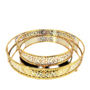 Custom Design Luxury Decorative Gold Metal Sheet <b>Mirror</b> <b>Tray</b> for Home Decoration - Product Image 1