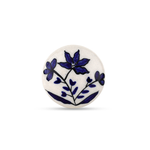 Boutons d'armoire élégants en céramique florale bleue et blanche Ensemble de poignées de tiroir décoratives modernes pour la décoration intérieure de la cuisine chic - Product Image 1