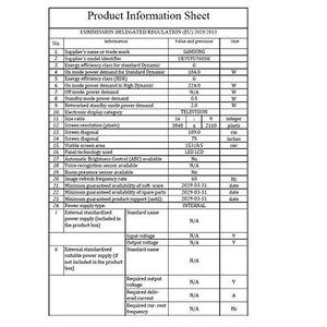 Smart 75-Inch LED Display <b>TV</b> with 4K Resolution Dynamic Range Remote Control Voice Support Android System - Product Image 1