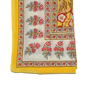 Haute Qualité Bloc Imprimé Designer Femmes Sarong Couleur Naturelle Floral Rayé Respirant Coton Wrap Écharpe Robe Plage - Product Image 4