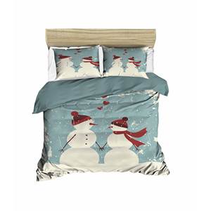 Parure de lit de Noël classique et festive 200x220cm en coton Ranforce, impression numérique double pour usage domestique - Product Image 4