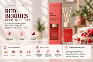 Diffuseur de parfum aux baies rouges en marque privée 90ml OEM |   Parfum d'ambiance fruité et sucré |   Fabriqué en Espagne UE - Product Image 3