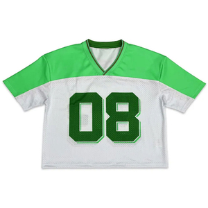 Venta al por mayor de encargo de gran tamaño 100% Camiseta de algodón Deportes de la calle de moda fútbol malla Jersey para los hombres de ajuste suelto y impresión digital - Product Image 1