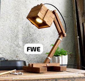 Elegante lámpara ajustable de madera para mesa de estudio, dormitorio, sala de estar, oficina, decoración del hogar, Lámpara decorativa de madera de Falak World Export - Product Image 1
