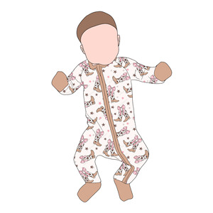Vêtements pour enfants en gros, barboteuses, combinaisons, vêtements pour enfants en bambou, fermeture éclair double sens, imprimé western, barboteuses pour bébés, vêtements pour nouveau-nés - Product Image 4