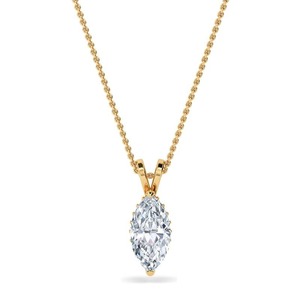 Regal Marquise Cut Diamond Halo <b>Pendant</b> 0.50 Ct Lab Grown Diamond In Platinum For Bridal Anniversary Gift - Product Image 2