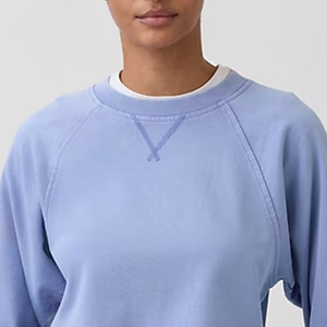 Sudadera Corta para Mujer con Diseño de Hombros Caídos, Tejido de Felpa Suave, Precio de Fábrica 2026, Manga Larga, Ropa Casual - Product Image 2