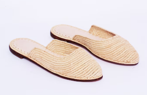 Zapatos de rafia marroquíes, zapatillas de rafia, babouch raphia mulas toboganes de verano sandalias de rafia zapatos hechos a mano, zapato de ratán - Product Image 4