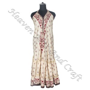SD014 indien pakistanais coton Saree/Shari/Shari Hippy Boho Style moderne nouvelle robe en soie Vintage avec Style indien moderne - Product Image 1