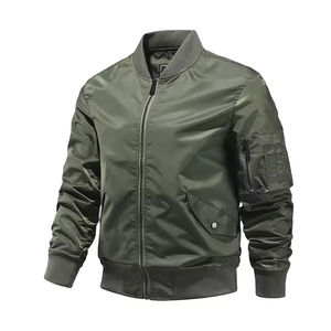 <b>Men's</b> Unisex Customizable Front Logo Baseball Bomber <b>Jacket</b> Waterproof Windproof <b>Reversible</b> High Street Style - Product Image 1