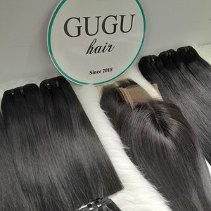 มัดผมแท้แบบ Remy จากเวียดนามผมตรงขอบสีธรรมชาติแบบมีลูกไม้สวิสเอชดีลูกไม้ด้านหน้า - Product Image 3