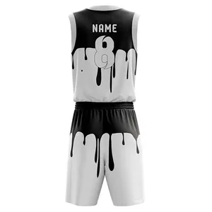 professional custom Black Basketball Singlet V Neck Imported Ink Printing Indigenous basketball jersey shirts tops