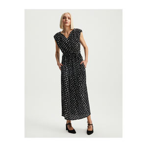 Vestido Maxi de Viscosa BGN con Hombreras y Cintura Fruncida Modelo S23D359 - Product Image 2