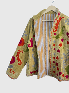 Veste en coton brodée de fleurs, col mandarin, manches longues, style Prairie Chic, vêtements de printemps pour femmes, grande taille - Product Image 4