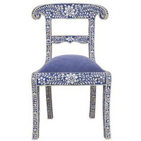Chaise élégante en incrustation d'os, fabrication artisanale en Inde, prix raisonnable, confortable, haute qualité, chaise robuste