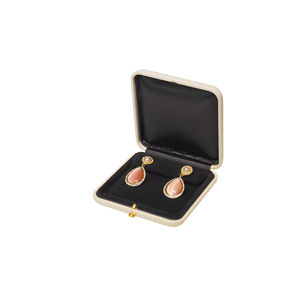 Caja de pendientes con solapa alta, organizador cuadrado de joyas - Product Image 2