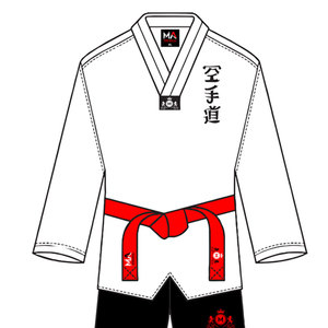 เครื่องแบบคาราเต้ผ้าฝ้าย100% สำหรับผู้ใหญ่โลโก้ตามสั่งแห้งเร็วระบายอากาศได้ดี - Product Image 5
