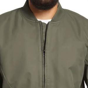 Nouveau blouson bombardier matelassé en satin personnalisé pour hommes veste en toile à la mode avec col montant - Product Image 5