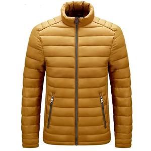 Chaqueta de invierno con logotipo personalizado de alta calidad al por mayor para hombre estilo burbuja acolchada con bolsillos de lona OEM impreso - Product Image 1