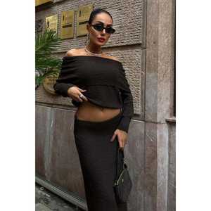 Ensemble jupe et haut décontracté Madonna 10078 en tricot pour l'automne - Product Image 3