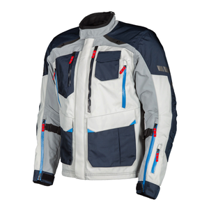 Derniers modèles de vestes de moto gris marine avec protection pour hommes Veste textile Cordura imperméable toutes saisons pour aventures - Product Image 1