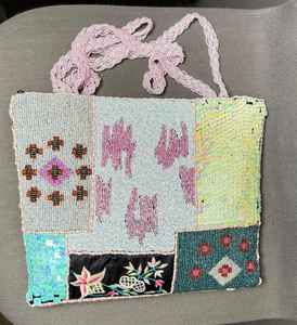 Perles de verre multicolores Poignée de sac faite à la main Sac à main décontracté Artisanat indien Couleur personnalisée Style baguette MS - Product Image 1