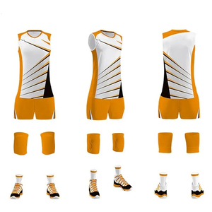 Venta caliente Productos de ropa deportiva 100% Material de poliéster Medias mangas con pantalones cortos Uniforme de voleibol Jerseys Jersey profesional - Product Image 5