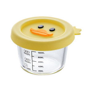 Juego de Platos de Vidrio para Niños al por Mayor con Tapa de Silicona, Plato de Vidrio para Alimentación de Bebés con Ventilación Extraíble y Escala - Product Image 6