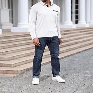 Chemise de golf et polo à manches courtes TBF-157 pour hommes, t-shirt de golf décontracté avec tissu doux respirant, col classique, fabriqué par Dress Sports - Product Image 6