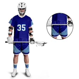 Hombres jóvenes nombre personalizado número sublimado Lacrosse uniforme 100% poliéster ropa deportiva nuevo diseño uniformes - Product Image 6