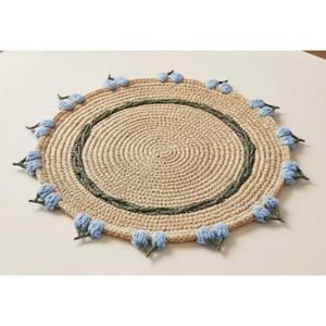 Popular High End Nature Raffia <b>Table</b> <b>Mat</b> Hand Crochet Heat Insulated Decoration Tablemat Raffia <b>Table</b> <b>Mat</b> - Product Image 1