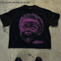 T-shirt en coton surdimensionné personnalisé pour hommes Streetwear Jersey Fabric avec DTF DTG Screen Printing Graphic Tee pour un look élégant
