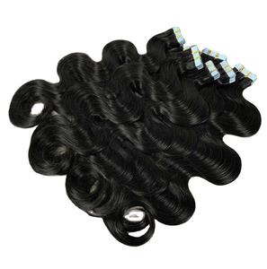 Body wave naturel noir vietnamien 10a 12a grade 100% vierge rem hair non traité avec ruban adhésif pour extension de cheveux, prix d'usine - Product Image 1