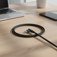 Cable de Datos USB Tipo-C de Codo Doble SIHAGE de 60 W PD 90 Grados 3A/5A, Carga Rápida para Teléfonos Móviles IOS