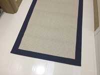Tapis de couloir en jute fait main sur mesure pour escaliers, cuisine, couloir, chambre, motif quadrillé, taille découpée, réversible, style ferme, adapté aux animaux domestiques
