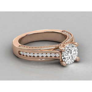 Bague solitaire en or 10 carats pour femmes, diamant cultivé en laboratoire - Product Image 1