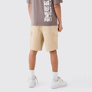 Pantalones cortos Cargo 100% de algodón para hombre, logotipo personalizado, patrón sólido, multibolsillos, peso pesado de verano para uso al aire libre, estilo informal de cintura media - Product Image 5