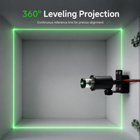 Modul Laser Tingkat Omnidireksional 360 Derajat Baru 520nm Cahaya Hijau Penggerak Tegangan 2.3-5V Digunakan untuk Aksesori Penguji Tingkat Laser
