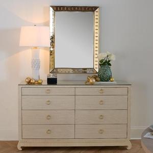 Hình chữ nhật <span class=keywords><strong>Champagne</strong></span> vàng kết thúc nghệ thuật Deco Studded thiết kế tường gương cho phòng ngủ phòng tắm phòng khách Vanity sang trọng trang trí nội thất - Product Image 1